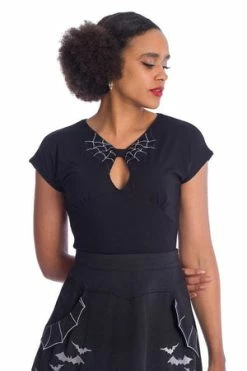 Banned Release The Spiders Top 10 Banned Release The Spiders Top -Burleska shop 06 30 TP10433BLK 1582 300x