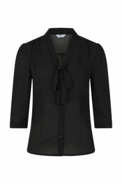 Banned Perfect Pussybow Blouse -Burleska shop 1564484908BL14030RBLK 20 1 300x