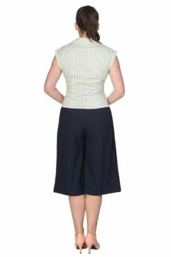 Banned Tile Print 50s Blouse -Burleska shop 1578475297BL14045MINT02 300x