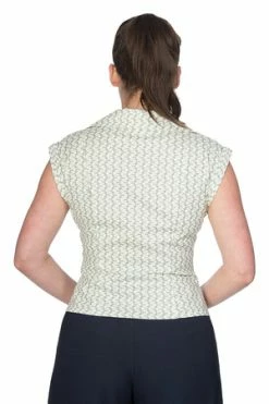 Banned Tile Print 50s Blouse -Burleska shop 1578475297BL14045MINT04 300x