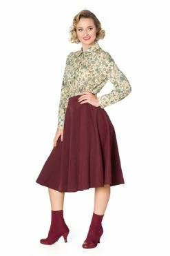 Banned Sophisticated Lady Swing Skirt -Burleska shop 1595937009SK25115AUB 01 300x