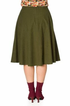 Banned Sophisticated Lady Swing Skirt -Burleska shop 1595937072SK25115GRN 03 300x