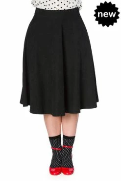 Banned Sophisticated Lady Swing Skirt -Burleska shop 15967780571595937036SK25115BLK 04 300x