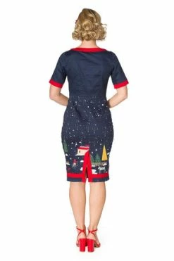 Banned Christmas Town Pencil Dress -Burleska shop 1599141359DR16407 02 300x