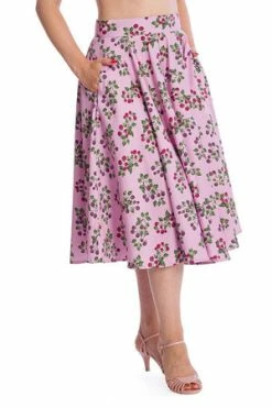 Banned Summer Berry Skirt -Burleska shop 162747912406 29 SK25361PINK 20TP10453GREEN 0301 300x