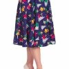 Banned Vintage Christmas Swing Skirt 1 Banned Vintage Christmas Swing Skirt -Burleska shop 1642527172SK25382 20NAVY0261 300x