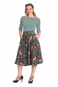 Banned Merry Xmas Stripe Top -Burleska shop 1642529017TP10476 20WHT 20GRN 20SK25400 20WHT 20GRN0021 300x