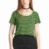 Banned Sweet Yet Spooky Stripe Top -Burleska shop 1642529459TP10484GRN4038 300x