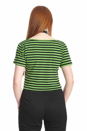 Banned Sweet Yet Spooky Stripe Top 4 Banned Sweet Yet Spooky Stripe Top - Image 2