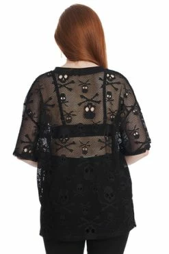 Banned Skull Queen Long Top 7 Banned Skull Queen Long Top -Burleska shop 1659025411TP10518BLK 4 300x