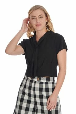 Banned Summer Ahoy Blouse -Burleska shop 1659038695BL14156BLK 20ST81070 20BLK 20WHT12957 300x