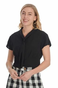 Banned Summer Ahoy Blouse -Burleska shop 1659038695BL14156BLK 20ST81070 20BLK 20WHT12958 300x