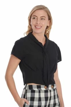 Banned Summer Ahoy Blouse -Burleska shop 1659038695BL14156BLK 20ST81070 20BLK 20WHT12959 300x