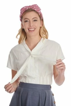 Banned Summer Ahoy Blouse -Burleska shop 1659038939BL14156WHT13211 300x