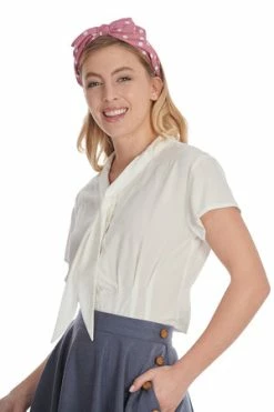 Banned Summer Ahoy Blouse -Burleska shop 1659038939BL14156WHT13212 300x