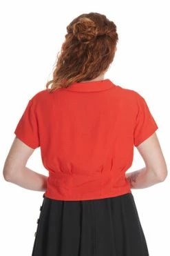 Banned Summer Ahoy Blouse -Burleska shop 1659041357SK25433BLK 20BL14156RED12606 300x
