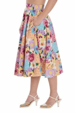 Banned Floral Zing Skirt 8 Banned Floral Zing Skirt -Burleska shop 1659346336SK25426 20PINK2 300x