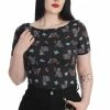 Banned Skeleton Cat Top -Burleska shop 1659540076TP10562BLK 1 300x