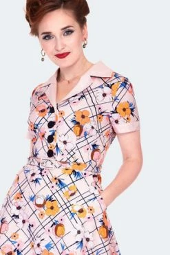 Voodoo Vixen 60s Floral Midi Collared Dress 11 Voodoo Vixen 60s Floral Midi Collared Dress -Burleska shop 60s floral midi collared dress dra 9520 03.1359 300x