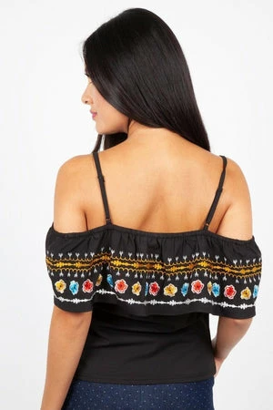 Voodoo Vixen Anna Embroidered Ruffle Top 7 Voodoo Vixen Anna Embroidered Ruffle Top - Image 5