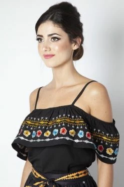 Voodoo Vixen Anna Embroidered Ruffle Top 16 Voodoo Vixen Anna Embroidered Ruffle Top -Burleska shop Anna Embroidered Ruffle Top Voodoo Vixen 6 300x