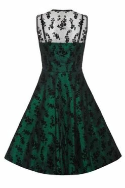 Voodoo Vixen Begonia Floral Skater Dress -Burleska shop Begonia Floral Skater Dress Voodoo Vixen 6 300x