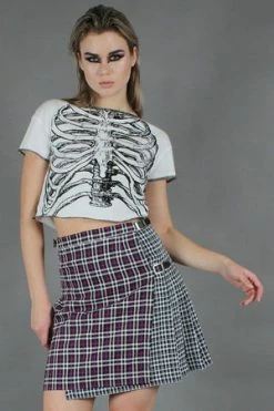 Jawbreaker Contrast Check Buckled Mini-Kilt -Burleska shop Contrast Check Buckled Mini Kilt Jawbreaker 5 300x