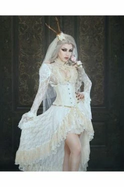 Burleska Elizium Steel Boned Underbust Corset In Taffeta