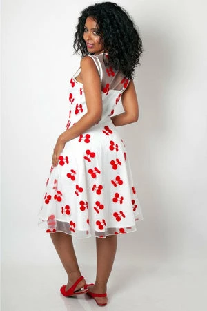 Voodoo Vixen Fanny Ann Cherry Embroidery Dress 4 Voodoo Vixen Fanny Ann Cherry Embroidery Dress - Image 2