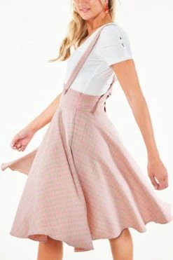 Voodoo Vixen Helena Plaid Suspender Flare Skirt -Burleska shop Helena Plaid Suspender Flare Skirt Voodoo Vixen 4 300x