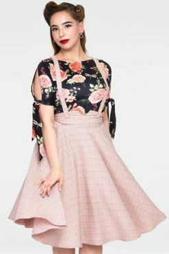 Voodoo Vixen Helena Plaid Suspender Flare Skirt -Burleska shop Helena Plaid Suspender Flare Skirt Voodoo Vixen 6 300x