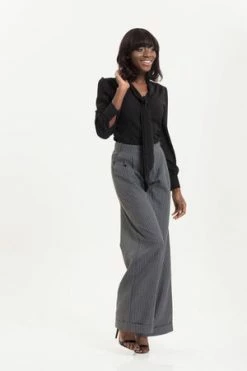 Voodoo Vixen Madeline 40s Black Blouse -Burleska shop Madeline 40s Black Blouse Voodoo Vixen 3 300x