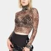 Jawbreaker Native New Yorker Leopard Mesh Top -Burleska shop Native New Yorker Leopard Mesh Top Jawbreaker 300x