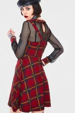 Jawbreaker Passionate By Nature Plaid Overall Dress -Burleska shop Passionate By Nature Plaid Overall Dress Jawbreaker 2 300x