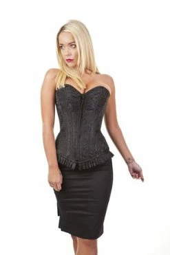 Burleska Petra Zip Long Line Overbust Burlesque Corset In King Brocade -Burleska shop Petra Zip Long Line Overbust Burlesque Corset In King Brocade Burleska 15 300x