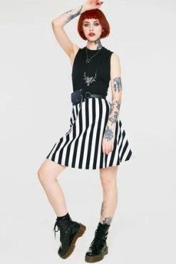 Jawbreaker Recently Deceased Striped Dress -Burleska shop Recently Deceased Striped Dress Jawbreaker 3 300x