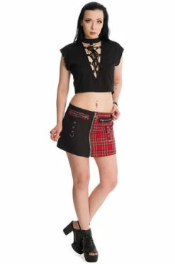 Banned Krampus Skirt 9 Banned Krampus Skirt -Burleska shop SK25369 20BLK 20RED 1310 300x