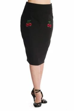 Banned Cherry Jane Pencil Skirt 7 Banned Cherry Jane Pencil Skirt -Burleska shop SK25373BLK 20TP10449 20BLKGINGHAM 0860 300x