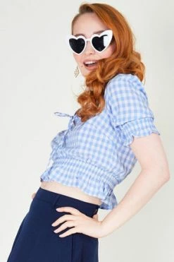 Voodoo Vixen Sadie Gingham Top -Burleska shop Sadie Gingham Top Voodoo Vixen 3 300x