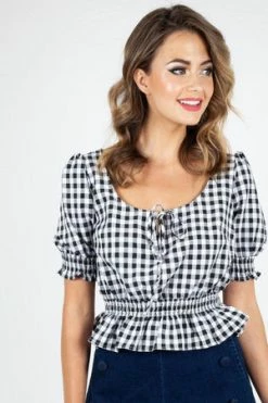 Voodoo Vixen Sadie Gingham Top -Burleska shop Sadie Gingham Top Voodoo Vixen 6 300x