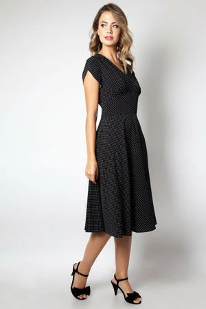 Voodoo Vixen Tabby Polka Dot Tea Dress 16 Voodoo Vixen Tabby Polka Dot Tea Dress - Image 14