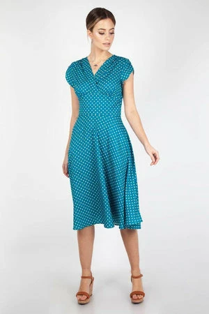 Voodoo Vixen Tabby Polka Dot Tea Dress 7 Voodoo Vixen Tabby Polka Dot Tea Dress - Image 5