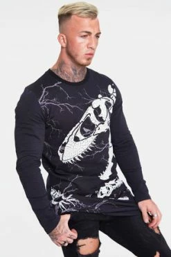 Jawbreaker Unisex Dino Bones Long Sleeve Sweatshirt