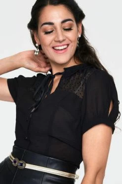 Voodoo Vixen VV X Acid Doll Coalette Blouse -Burleska shop VV X Acid Doll Coalette Blouse Voodoo Vixen 3 300x