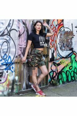 Toxico Woodland Camo Skirt -Burleska shop Woodland Camo Skirt Toxico 4 300x