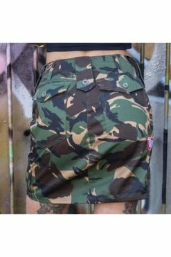 Toxico Woodland Camo Skirt -Burleska shop Woodland Camo Skirt Toxico 5 300x