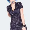 Jawbreaker Alchemy Cat Print Mini Polo Dress -Burleska shop alchemy cat print mini polo dress dra 9569 01.1427 300x