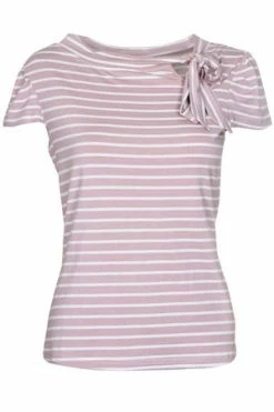 Voodoo Vixen Alexa Collar Bow Stripe Top 9 Voodoo Vixen Alexa Collar Bow Stripe Top -Burleska shop alexa collar bow stripe top voodoo vixen 4 300x