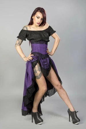 Burleska Amanda Underbust Steel Boned Corset In Taffeta With Black Lace Details 11 Burleska Amanda Underbust Steel Boned Corset In Taffeta With Black Lace Details - Image 10