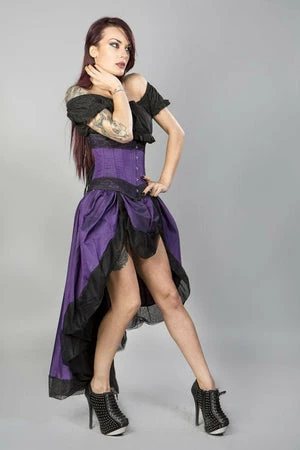 Burleska Amanda Underbust Steel Boned Corset In Taffeta With Black Lace Details 12 Burleska Amanda Underbust Steel Boned Corset In Taffeta With Black Lace Details - Image 11